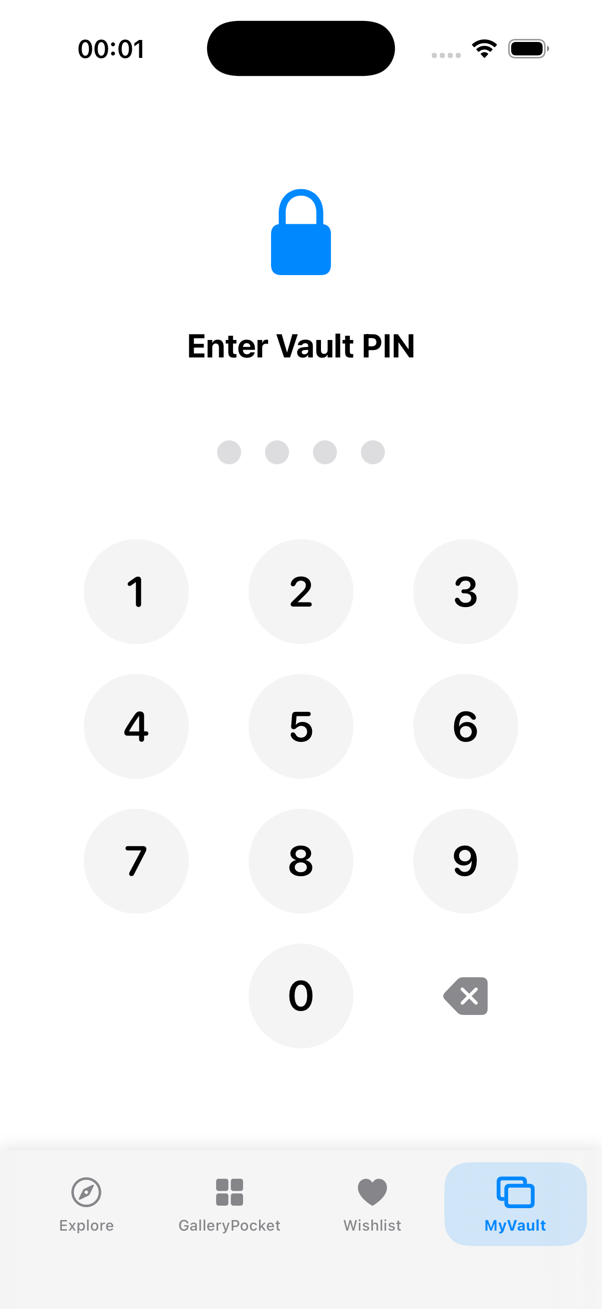 Passcode Vault Lockscreen